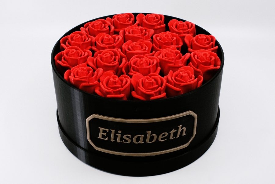 Caixa de rosas eternas personalizada